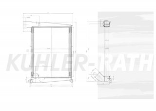 Ladeluftkhler passend fr Evobus/MAN/Neoplan