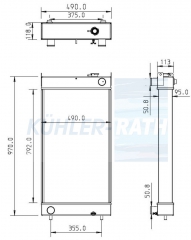 Wasserk�hler passend f�r Develon/Doosan