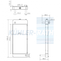 Wasserkhler passend fr Perkins