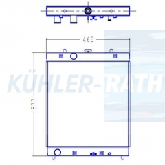 Wasserkhler passend fr Kubota