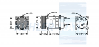 Kompressor passend fr Sanden/Mercedes-Benz