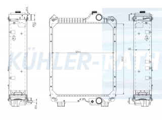 Wasserkhler passend fr Case IH/New Holland/Steyr