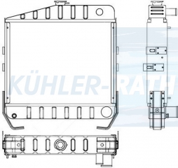 Wasserkhler passend fr Case IH