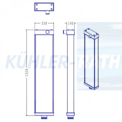Wasserkhler passend fr Komatsu