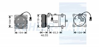 Kompressor passend fr Citron/Fiat/Peugeot