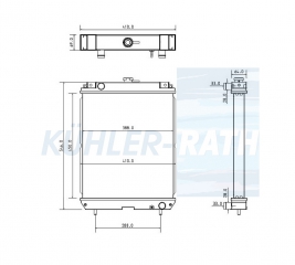 Wasserkhler passend fr Komatsu/Yanmar