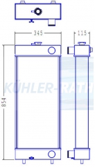 Wasserkhler passend fr Komatsu