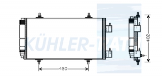 Kondensator passend fr Citron/Peugeot/Lancia/Fiat