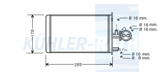 Heizkhler passend fr Peugeot/Citron/Fiat