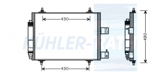 Kondensator passend fr Citron/Peugeot/Fiat/Lancia