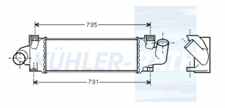 Ladeluftkhler passend fr Ford/Mazda