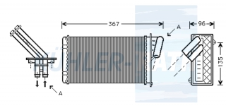 Heizkhler passend fr Renault
