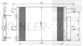 Kondensator passend fr Iveco