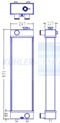 Wasserkhler passend fr Komatsu