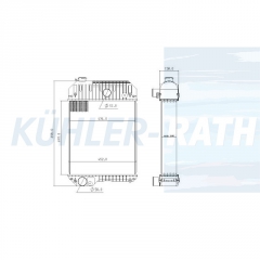 Wasserkhler passend fr JCB/Caterpillar/Perkins