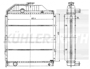 Wasserkhler passend fr Renault/Claas