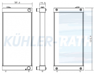 Wasserkhler passend fr Hitachi/John Deere