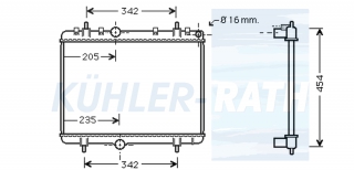 Wasserkhler passend fr Citron/Peugeot