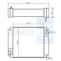 Wasserk�hler passend f�r Massey Ferguson