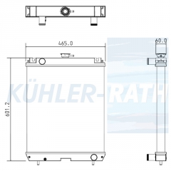 Wasserkhler passend fr Kubota