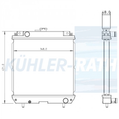 Wasserkhler passend fr Kubota/Komatsu