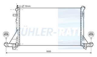 Wasserkhler passend fr Nissan/Opel/Renault