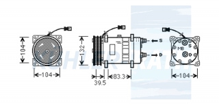 Kompressor passend fr Sanden