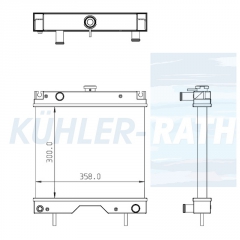 Wasserkhler passend fr Kubota