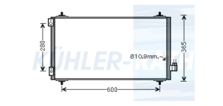 Kondensator passend fr Citron/Fiat/Lancia/Peugeot