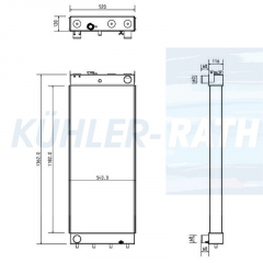 Wasserkhler passend fr Komatsu