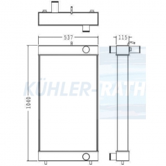 Wasserk�hler passend f�r Komatsu