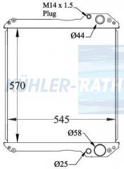 Wasserkhler passend fr Case IH/JCB/New Holland