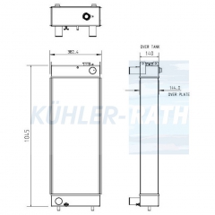 Wasserk�hler passend f�r Develon/Doosan