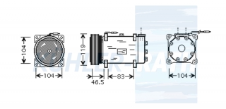 Kompressor passend fr Citron/Peugeot