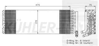 Verdampfer passend fr Iveco