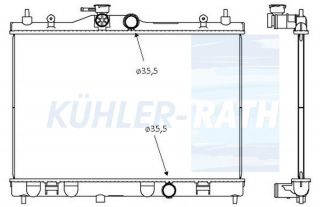 Wasserkhler passend fr Nissan