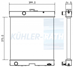 Wasserkhler passend fr Kubota