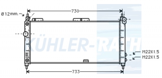 Wasserkhler passend fr Opel