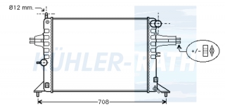 Wasserkhler passend fr Opel