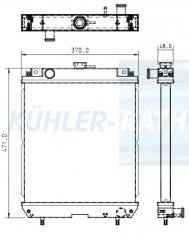 Wasserkhler passend fr Kubota