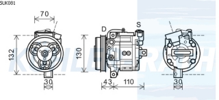 Kompressor passend fr Subaru