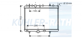 Wasserkhler passend fr Peugeot/Citron