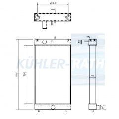 Wasserk�hler passend f�r Komatsu