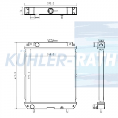 Wasserkhler passend fr Kubota/Case