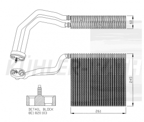 Verdampfer passend fr Audi/