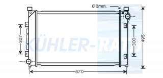 Wasserkhler passend fr Land Rover