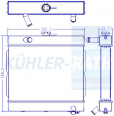 Wasserkhler passend fr Kubota