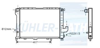 Wasserkhler passend fr Lancia