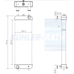 Wasserkhler passend fr Hitach/Kobelco/New Holland