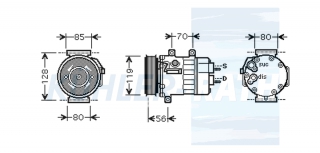 Kompressor passend fr Citron/Peugeot/Fiat/Lancia